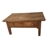 Walnut and oak coffee table.