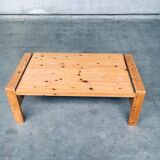 Scandinavian Modern Design Solid Pine Coffee Table, 1970s