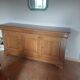 Low buffet in solid cherry wood, 3 doors, 3 drawers.