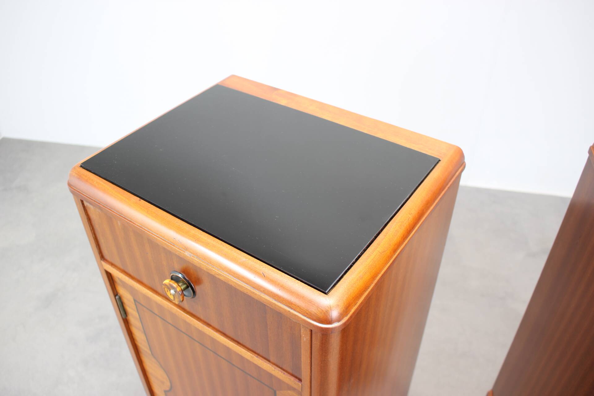 Art Deco Pair of Bedside Tables, 1930s, Czechoslovakia