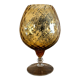 Amber yellow Empoli glass vase Ø20cm