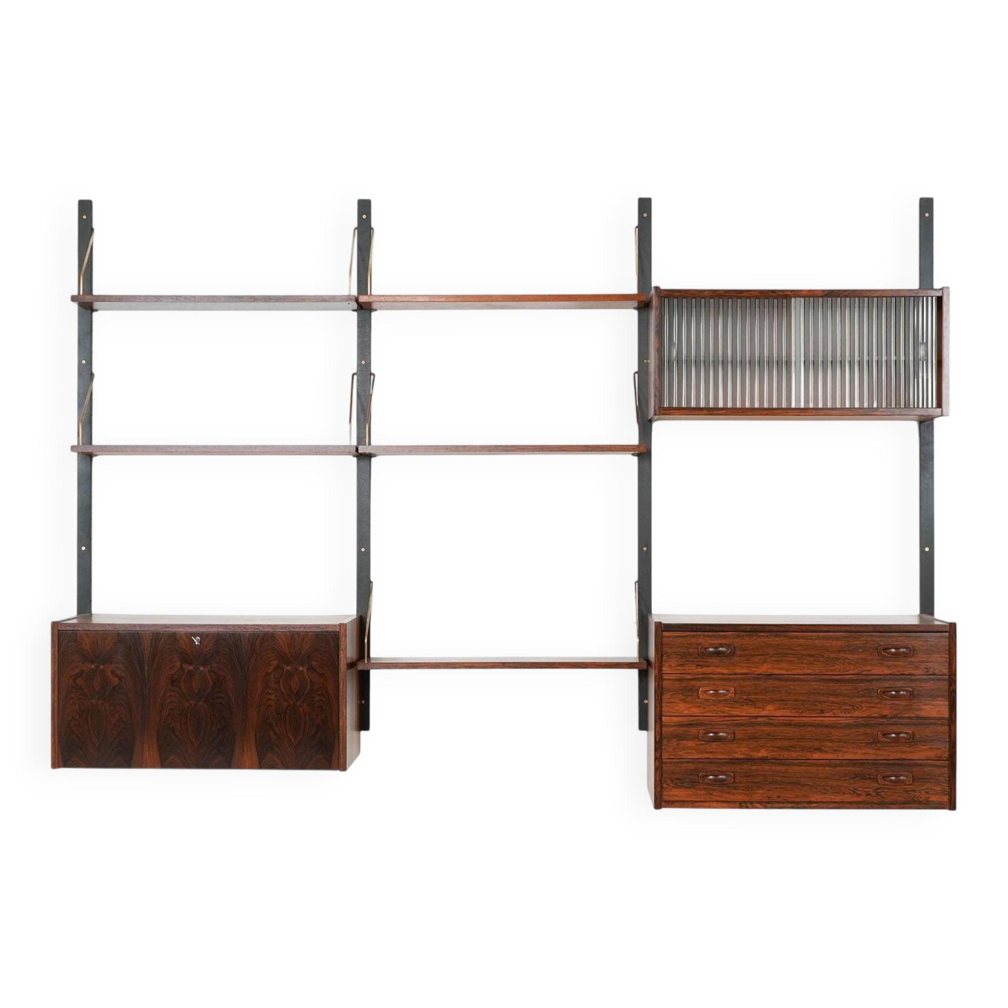 PS System rosewood bookcase, Danish design, 1960s, manufactured by Randers