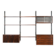 PS System rosewood bookcase, Danish design, 1960s, manufactured by Randers