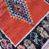 Moroccan carpet boucherouite colored - 139 x 207 cm