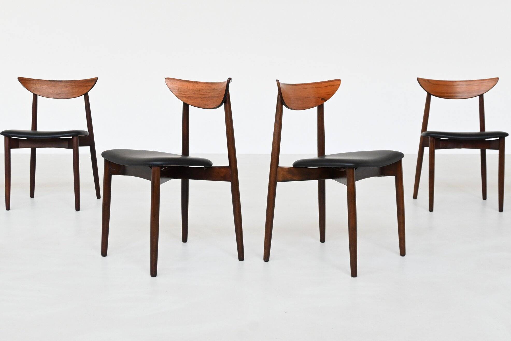 Harry Ostergaard set of eight dining chairs rosewood Randers Denmark 1960