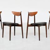 Harry Ostergaard set of eight dining chairs rosewood Randers Denmark 1960