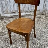 Série Lot de 7 anciennes chaises bistrot en bois