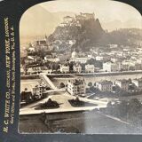 Old photography stereo, stereograph, luxury albumine 1903 Salzburg