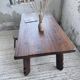 Brutalist oak table by De Puydt, Belgium 1970