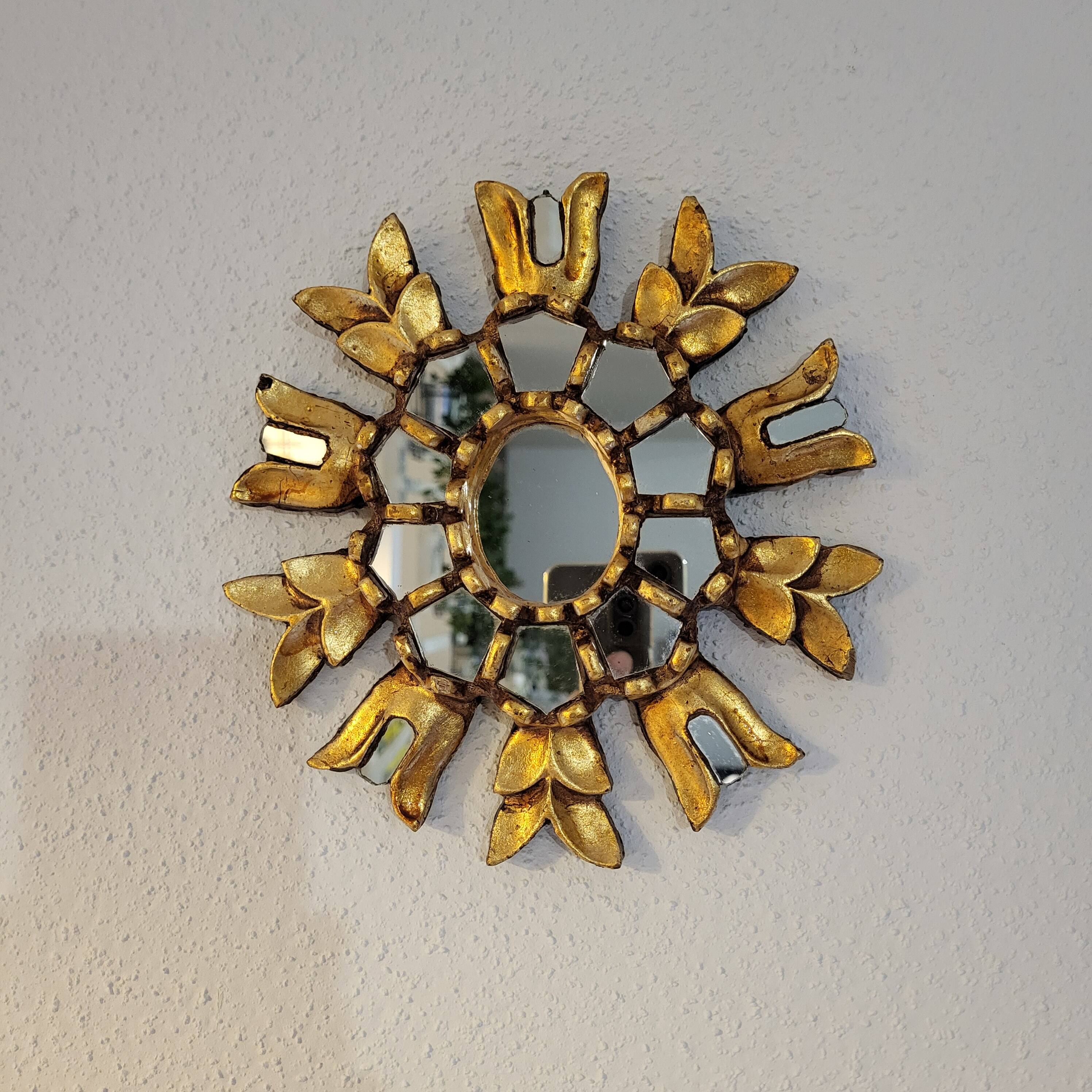 Miroir Cusco en bois doré