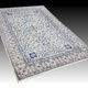 Persian Iran Nain Wool and Silk Oriental Rug: 3.10 X 2.08 Meters