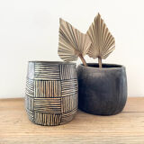 Grey terracotta vase