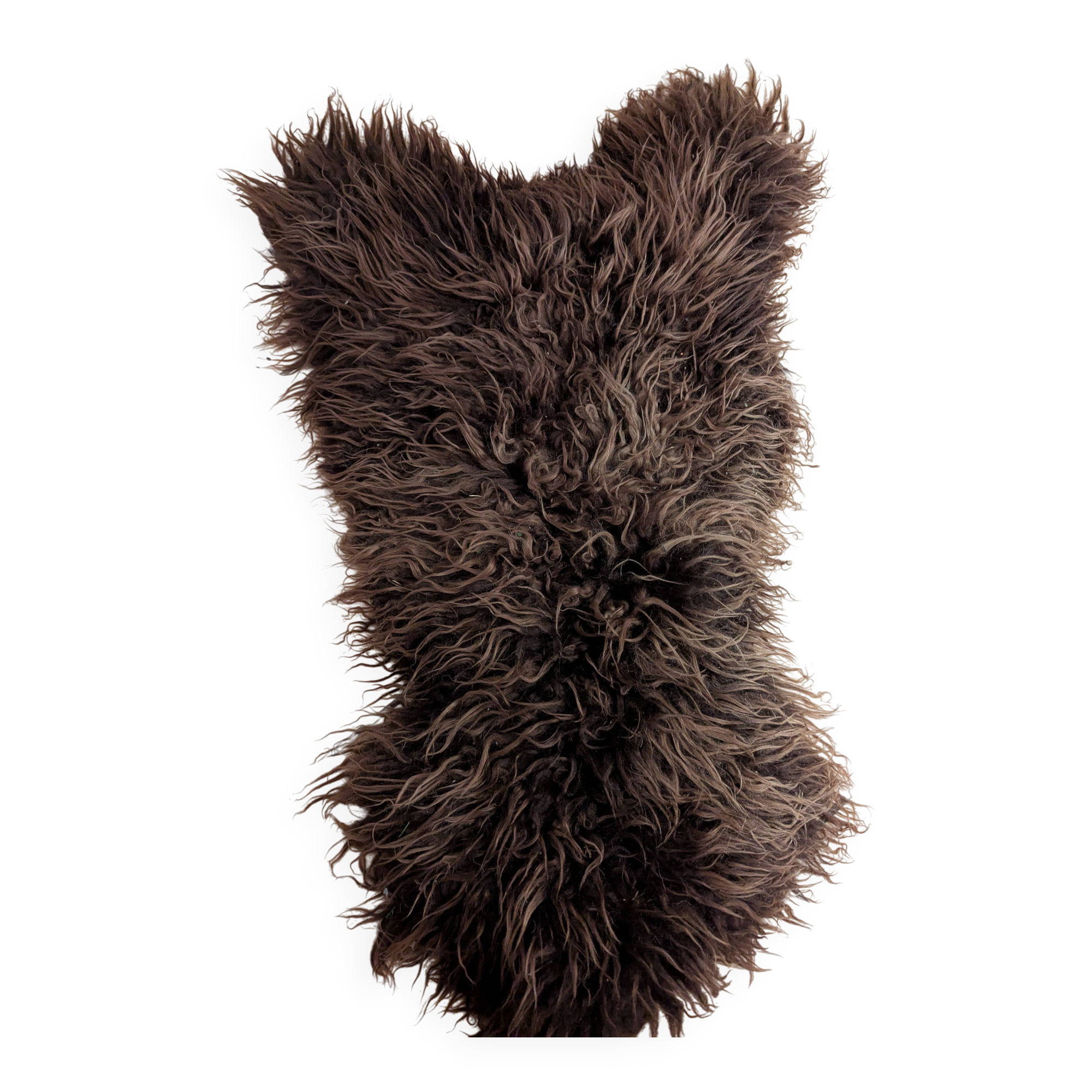 Natural sheep fur rug Dyreskinn