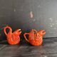 Antique ceramic lobster pitcher from the early 20th century.