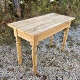 19th century bistro table in rustic stripped walnut