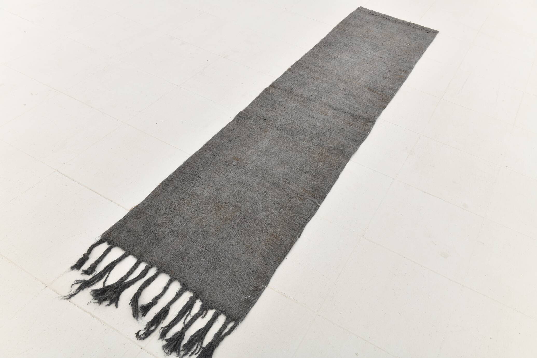 2x8 Mid Century Modern Gray Kilim Runner Rug, 60x254Cm