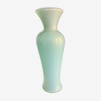 Murano - turquoise lined glass vase