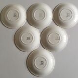 Salins earthenware dessert plates, Clair de Lune décor 60