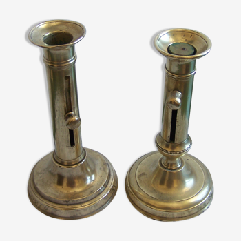 Candlesticks with push-buttons