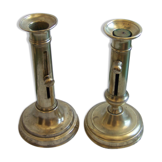 Candlesticks with push-buttons