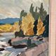Original Swedish Oil on Panel – “Landscape With Water” by B. Lundqvist – Vintage & Framed – 56 × 48 cm (22" × 18.8")