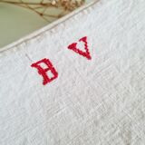 Set of 7 old linen tea towels