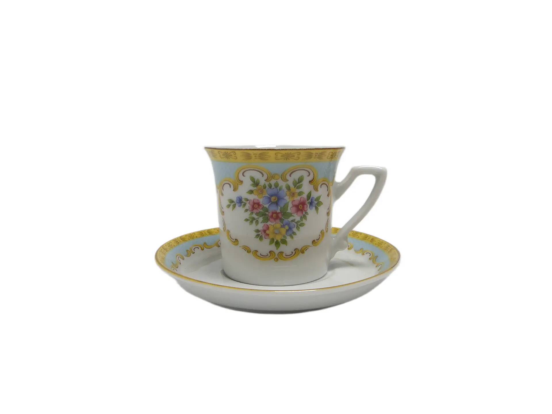 Cup with saucer, art nouveau, porcelain, Germany, 1950s