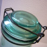 Old green jar and bottle