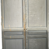 Two single-sided closet doors in solid fir XX century