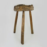 Old wooden tripod stool, 1960s