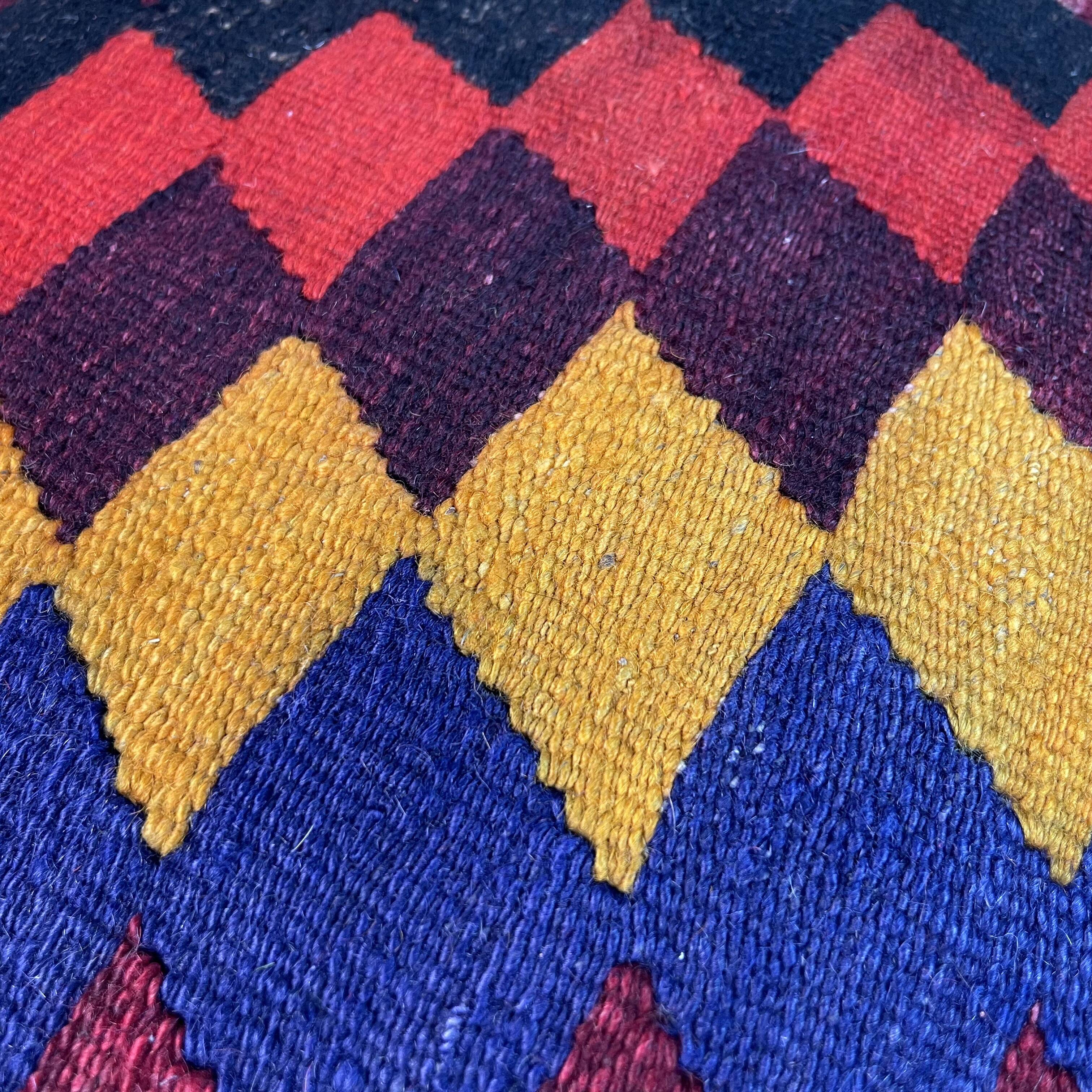 Vintage turkish kilim cushion cover , 55 x 55 cm