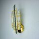 Venini wall lamp, triedri glass, murano, italy, 1970