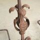 Pair of Wrought Iron Andirons with Refined Ornamentation - 20th Century