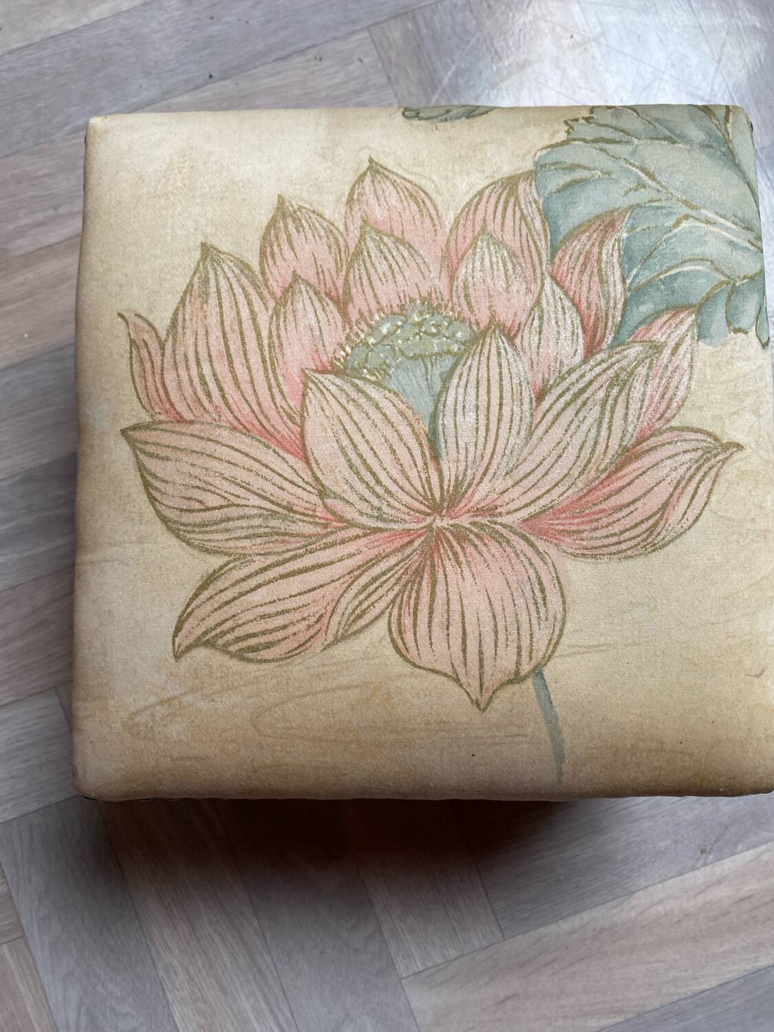 Vintage upholstered stool/footrest