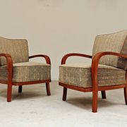 Paire de fauteuils Krasna Jizba Art déco bois massif