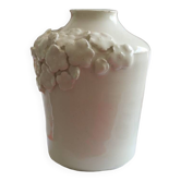 Small white flower vase