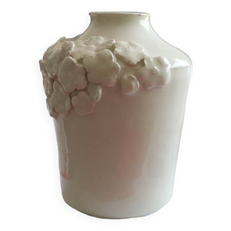 Small white flower vase