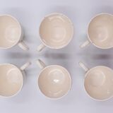 6 cups and under coffee cups Digoin Sarreguemines décor Cannes