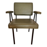 Khaki Scandinavian armchair