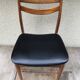 Series of 4 Old Scandinavian Chairs Wood Teck - Skai Skaï Black Vintage