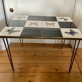 Table basse mosaïque fer forgée