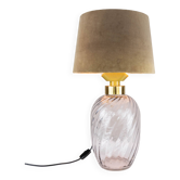 Lampe de table en verre soufflé et laiton Lumica Espagne, 1970