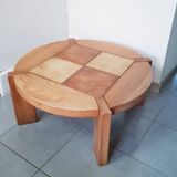 Solid elm coffee table 1970