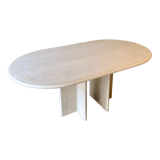 Ligne Roset travertine vintage dining table