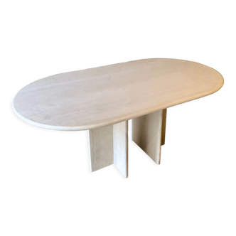 Ligne Roset travertine vintage dining table