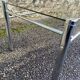 VINTAGE 1970 RECTANGULAR COFFEE TABLE WITH FLAT CHROME TUBULAR LEGS