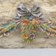 Polychrome carved wood decorative fronthead