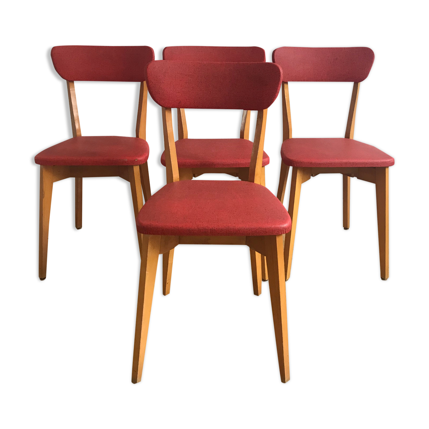 Series of red chairs