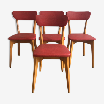 Série de chaises rouge