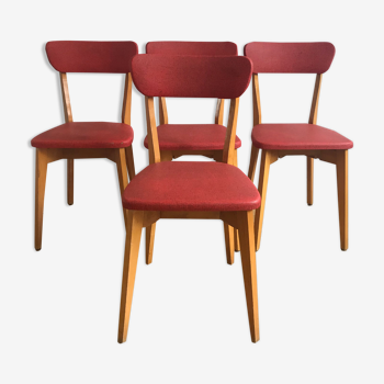 Series of red chairs